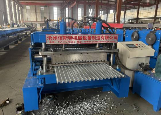 High Speed Galvanized Steel Long Grid Great Wall Panel Roofing Roll Forming Machine
