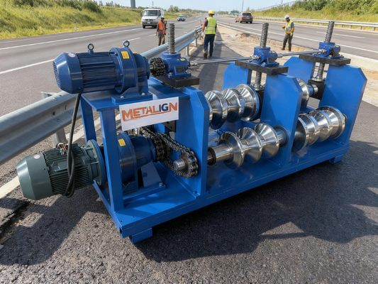 Efficient Auto Guardrail W Beam Barrier Bending Machine