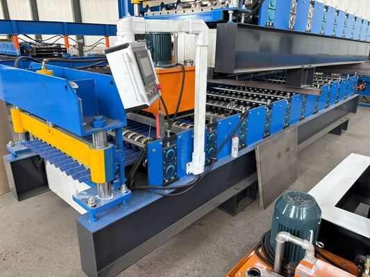 Africa Glazed Tile Aluminium Roofing Panel Making Roll Forming Machine RIB IBR Roof Panel Sheet Making Machine