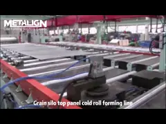 High Efficiency Silo Forming Machine For Slanted Metal Grain Silo Roof Panels With Pre Punched Holes