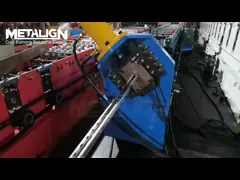 Galvanized Steel C Profile Roll Forming Machine Hydraulic Flange And Web Hole Punching