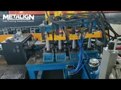 High Precision Door Frame Roll Forming Machine With Post Punching System Guide Post Structure 26 Pass Forming